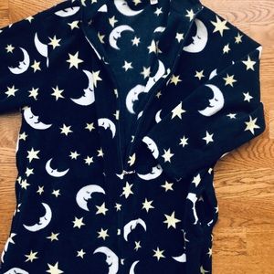 Comfy Soft Zip Up Moon Star Lounge Robe NEW